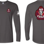 Charcoal grey Tesla K9 long sleeve shirt