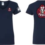 Tesla K9 Womens fire department navy tshirt
